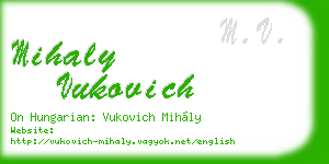 mihaly vukovich business card